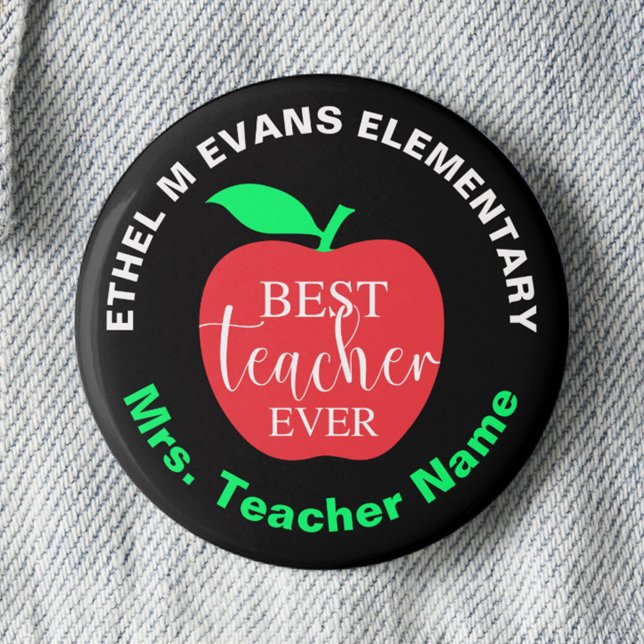 Bóton Redondo 2.54cm Botões de Pino do Melhor Professor (Criador carregado)
