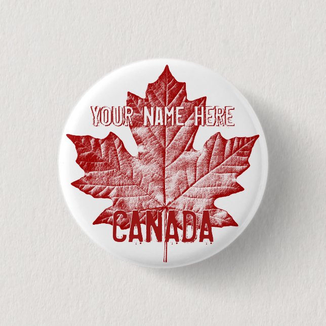 Bóton Redondo 2.54cm Botões de Souvenir do Canadá Personalizados (Frente)