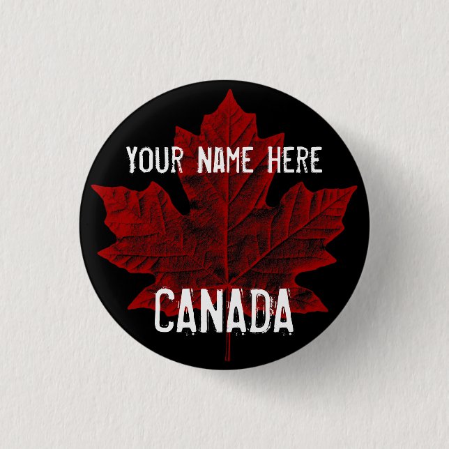 Bóton Redondo 2.54cm Botões de Souvenir do Canadá Personalizados (Frente)