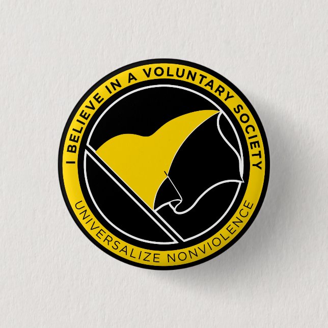 Bóton Redondo 2.54cm Botões de Voluntaryist (Frente)
