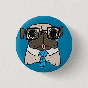 Bóton Redondo 2.54cm Botões do Pug do escritório