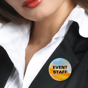 Bóton Redondo 2.54cm Botões Modernos de Staff de Eventos Econômicos