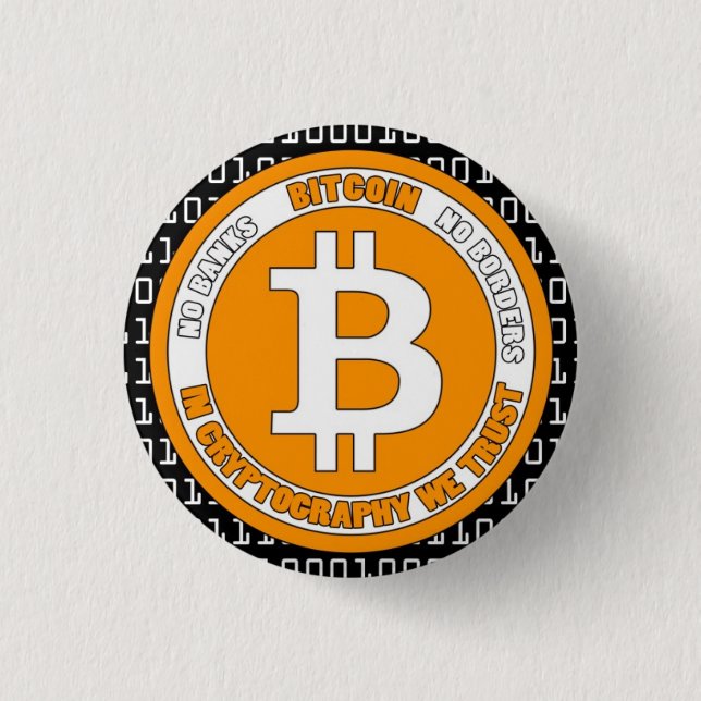 Bóton Redondo 2.54cm Botón Bitcoin - M2 (Frente)