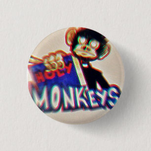 Bóton Redondo 2.54cm Botton Holy Monkeys