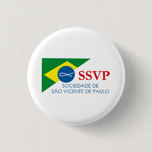 Bóton Redondo 2.54cm Botton Logo SSVP do Brasil