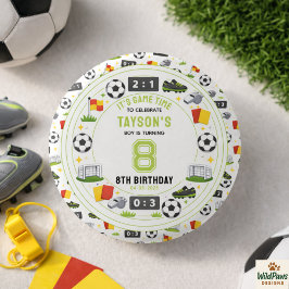 Bóton Redondo 2.54cm Boys Modern Sports Soccer Kids 8th Birthday Party
