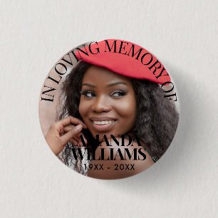 Bóton Redondo 2.54cm Branco Memorial de Fotografias Personalizadas