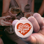 Bóton Redondo 2.54cm Braut Und Team Braut Bachelorette Retro Heart<br><div class="desc">Braut Und Team Braut Bachelorette Retro Heart Botão Vintage Bride para ser noiva maidTribe da Noiva</div>