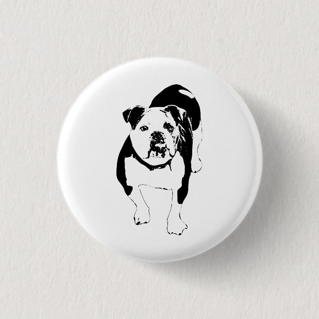 Bóton Redondo 2.54cm Brave Dot, Insígnia Bulldog (Frente)