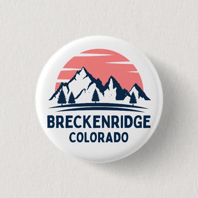 Bóton Redondo 2.54cm Breckenridge Colorado (Frente)