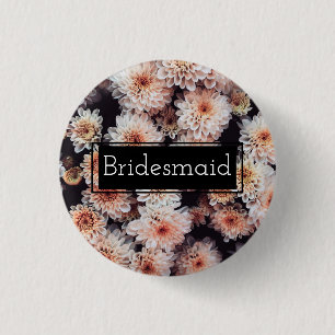 BÓTON REDONDO 2.54CM BRIDESMAID FLORAL DAHLIA FLORAL