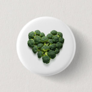 Bóton Redondo 2.54cm Broccoli Heart