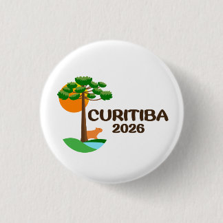 Bóton Redondo 2.54cm Broche da Convenção Internacional de Curitiba Bras