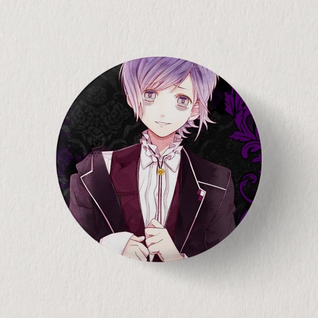 Bóton Redondo 2.54cm Broche Diabolik Lovers Kanato (Frente)