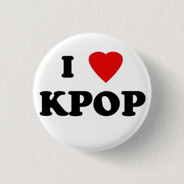 Bóton Redondo 2.54cm brochei love kpop (Frente)