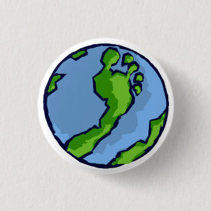 Bóton Redondo 2.54cm BRS Artsy Green Foto Globe Round