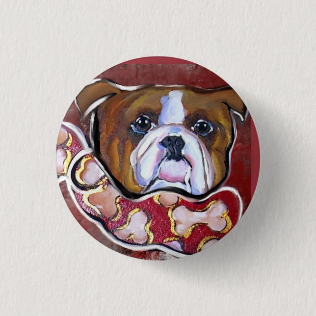 Bóton Redondo 2.54cm  Bulldog    (Frente)