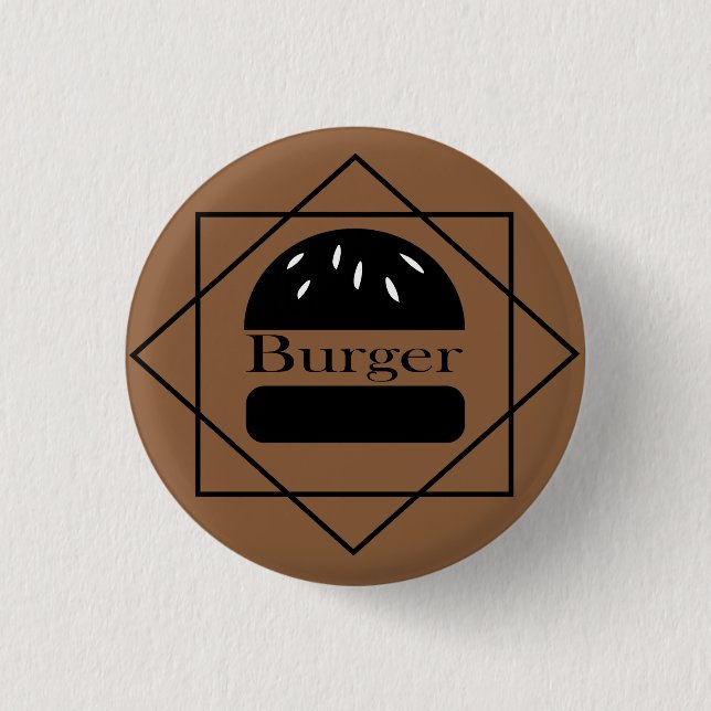 Bóton Redondo 2.54cm Burger lover (Frente)