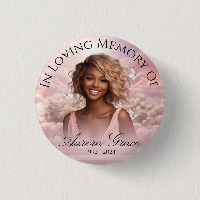 Bóton Redondo 2.54cm Butterflies Memorial 1 Polegada (Frente)