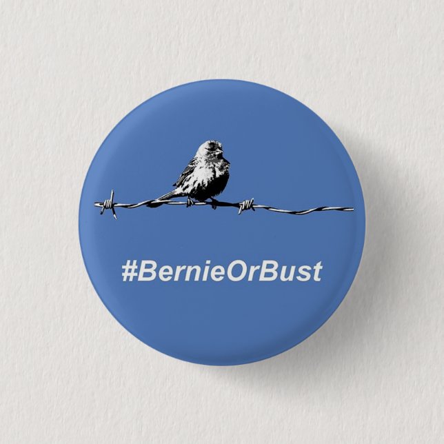 Bóton Redondo 2.54cm Button Bernie Ou Bust (Frente)
