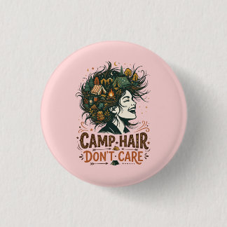 Bóton Redondo 2.54cm Cabelo de Acampamento Não Liga