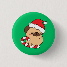 Bóton Redondo 2.54cm Cachorro do Papai Noel