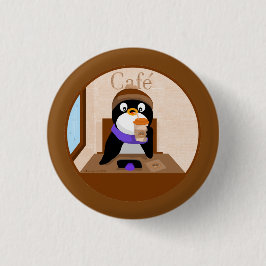 Bóton Redondo 2.54cm Cafe Penguin