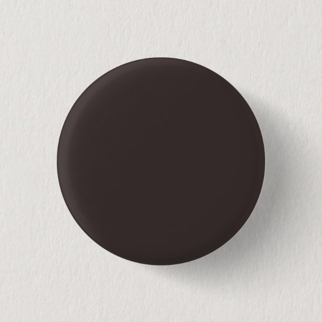 Bóton Redondo 2.54cm Café preto (cor sólida) (Frente)