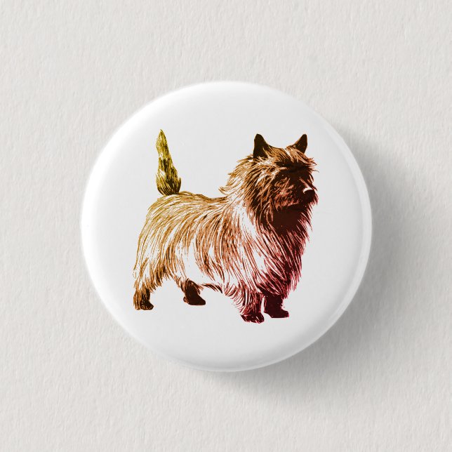 Bóton Redondo 2.54cm Cairn Terrier (Frente)