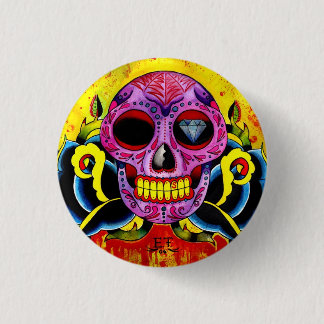 Bóton Redondo 2.54cm Calavera
