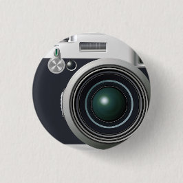 Bóton Redondo 2.54cm Câmera preta antiga