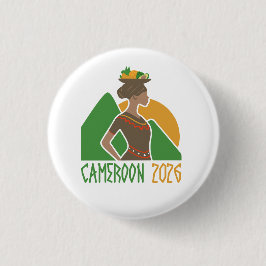 Bóton Redondo 2.54cm Cameroon Douala 2026 Crachá da Convenção Internaci