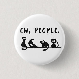 Bóton Redondo 2.54cm Camisa-gato-preto, mulheres engraçadas, novo gato-