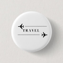 Bóton Redondo 2.54cm Camiseta de avião de viagem