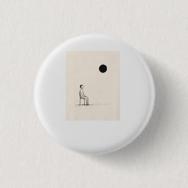 Bóton Redondo 2.54cm Camiseta de Filosofia | Arte Existencial Minimalis