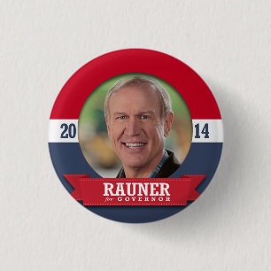 BÓTON REDONDO 2.54CM CAMPANHA BRUCE RAUNER