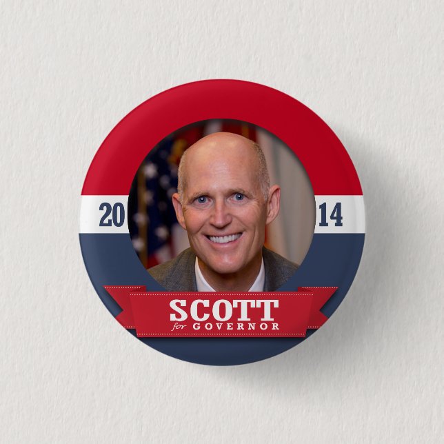BÓTON REDONDO 2.54CM CAMPANHA RICK SCOTT (Frente)