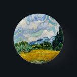 Bóton Redondo 2.54cm Campo de trigo Van Gogh com ciprestes. Impressioni<br><div class="desc">Botão "Campo de trigo com ciprestes" de Van Gogh.</div>