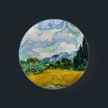 Bóton Redondo 2.54cm Campo de trigo Van Gogh com ciprestes. Impressioni<br><div class="desc">Botão "Campo de trigo com ciprestes" de Van Gogh.</div>