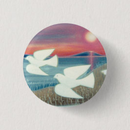 Bóton Redondo 2.54cm Campos Brancos Voando