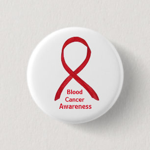 Bóton Redondo 2.54cm Cancer Sanguíneo Vermelho Fita de Sensibilizaçã