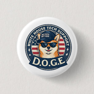 Bóton Redondo 2.54cm Cão de Suporte Técnico da White House