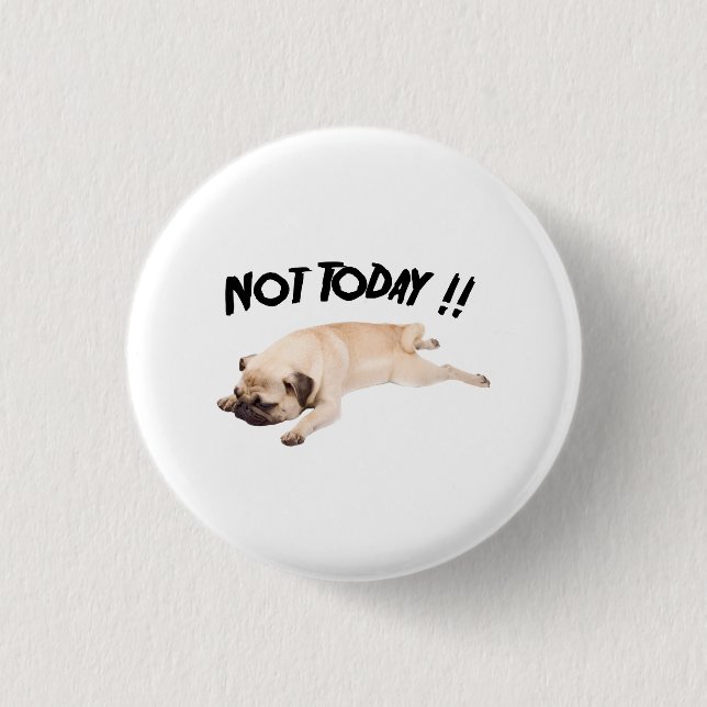 Bóton Redondo 2.54cm Cão engraçado do amor do presente dos Pugs (Frente)