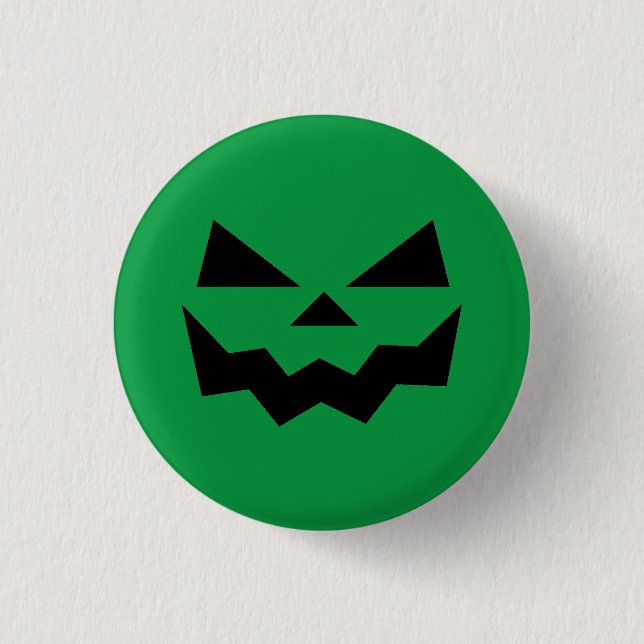 Bóton Redondo 2.54cm Cara de abóbora de Jack-o-lanterno (Frente)