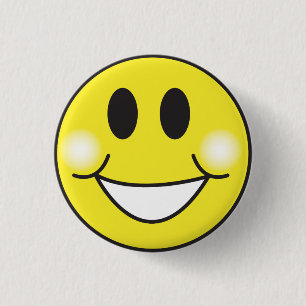 Bóton Redondo 2.54cm Cara sorridente