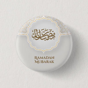 Bóton Redondo 2.54cm Cartão Eid Mubarak com Masjid