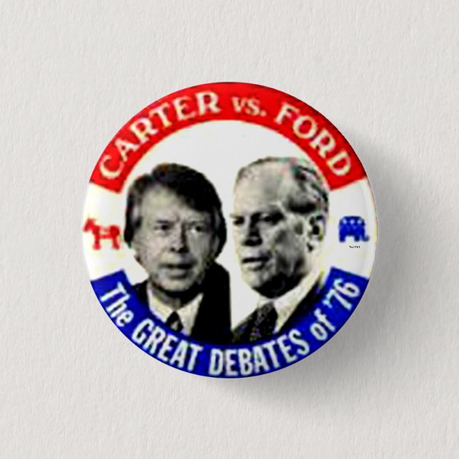Bóton Redondo 2.54cm Carter contra Ford - botão (Frente)