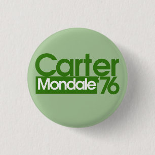 Bóton Redondo 2.54cm Carter Mondale Retro Politics