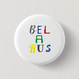 Bóton Redondo 2.54cm Cartões Belarus Беларусь Colorido Botão Pino