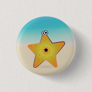 Bóton Redondo 2.54cm Cartoon Starfish